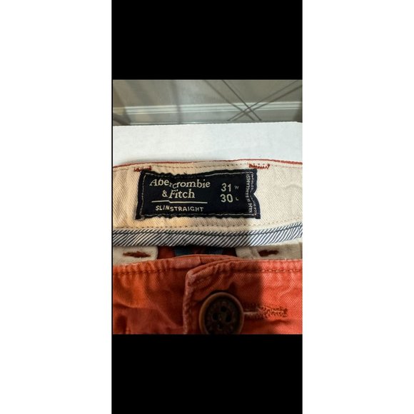 ABERCROMBIE & FITCH SLIM STRAIGH PANTS SIZE W31 L3O | A1 - Picture 2 of 5